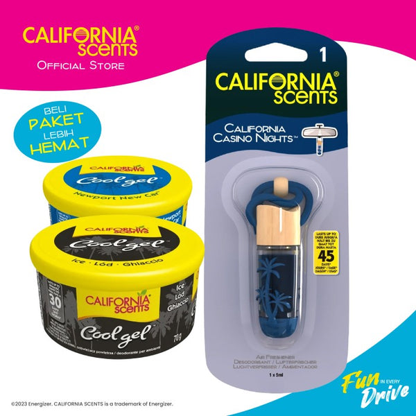 California Scents Paket Vial CasinoNight 1 + Gel Ice 1 + Gel Newport 1