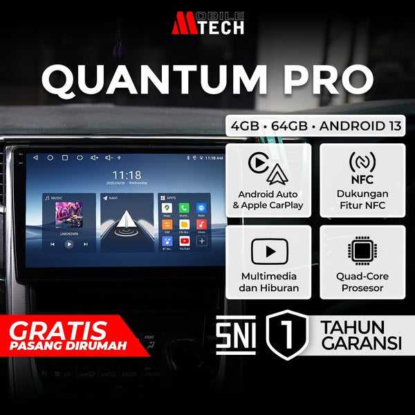 Mobiletech Headunit Android Double Din mm-8803 Quantum Pro 4 GB / 64 GB